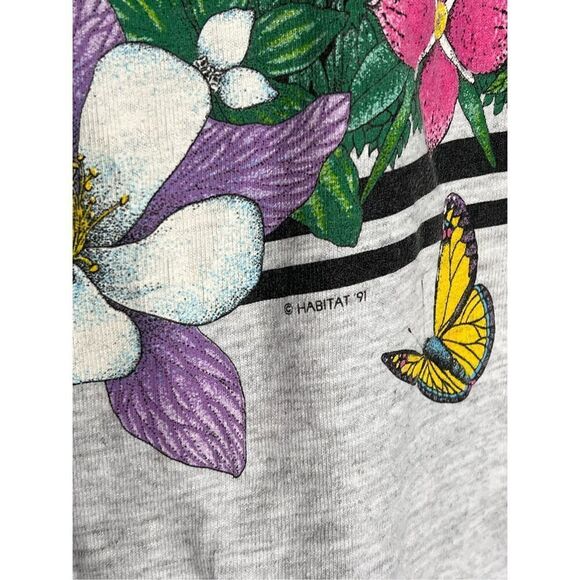 Vintage 90s Signal Flower Hummingbird AOP Nature Tee - Picture 2 of 6